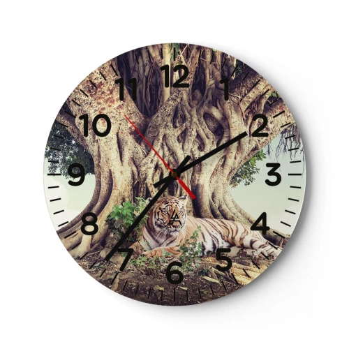 Wanduhr - Glasuhr - Blick aus dem Buch Genesis - 30x30 cm