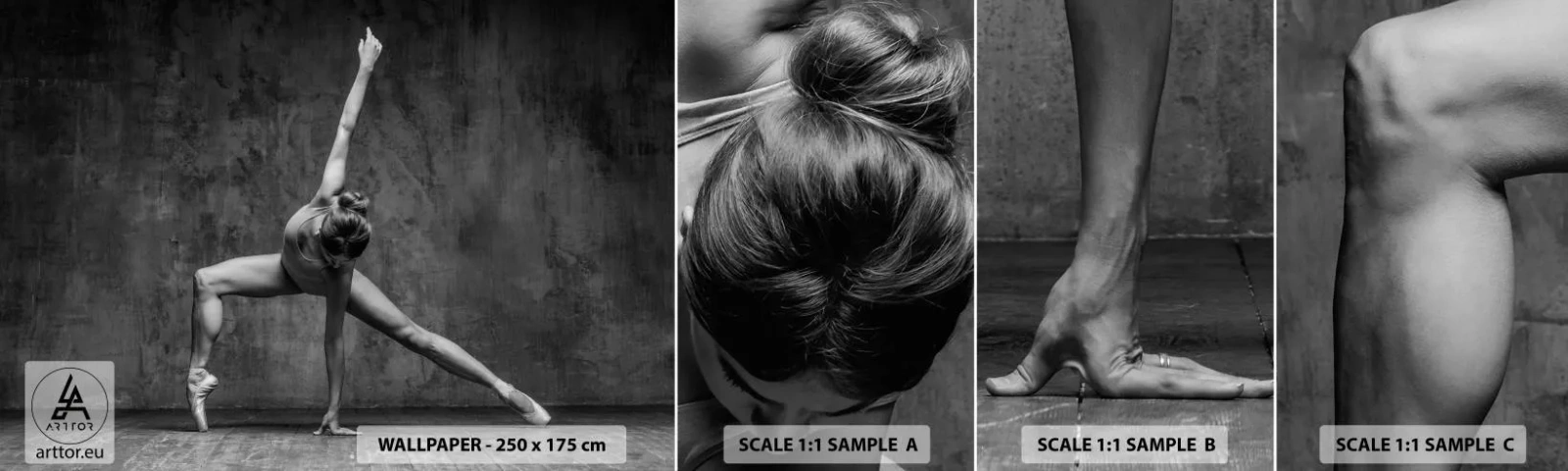 Fototapeten Muster Selbstklebend Deluxe Sticker - Das Ideal des Gleichgewichts - Gymnastik, Ballett, Tanzen - 100x30 cm