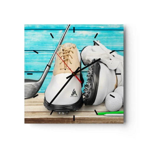 Wanduhr - Glasuhr - Alles ist bereit - 40x40 cm