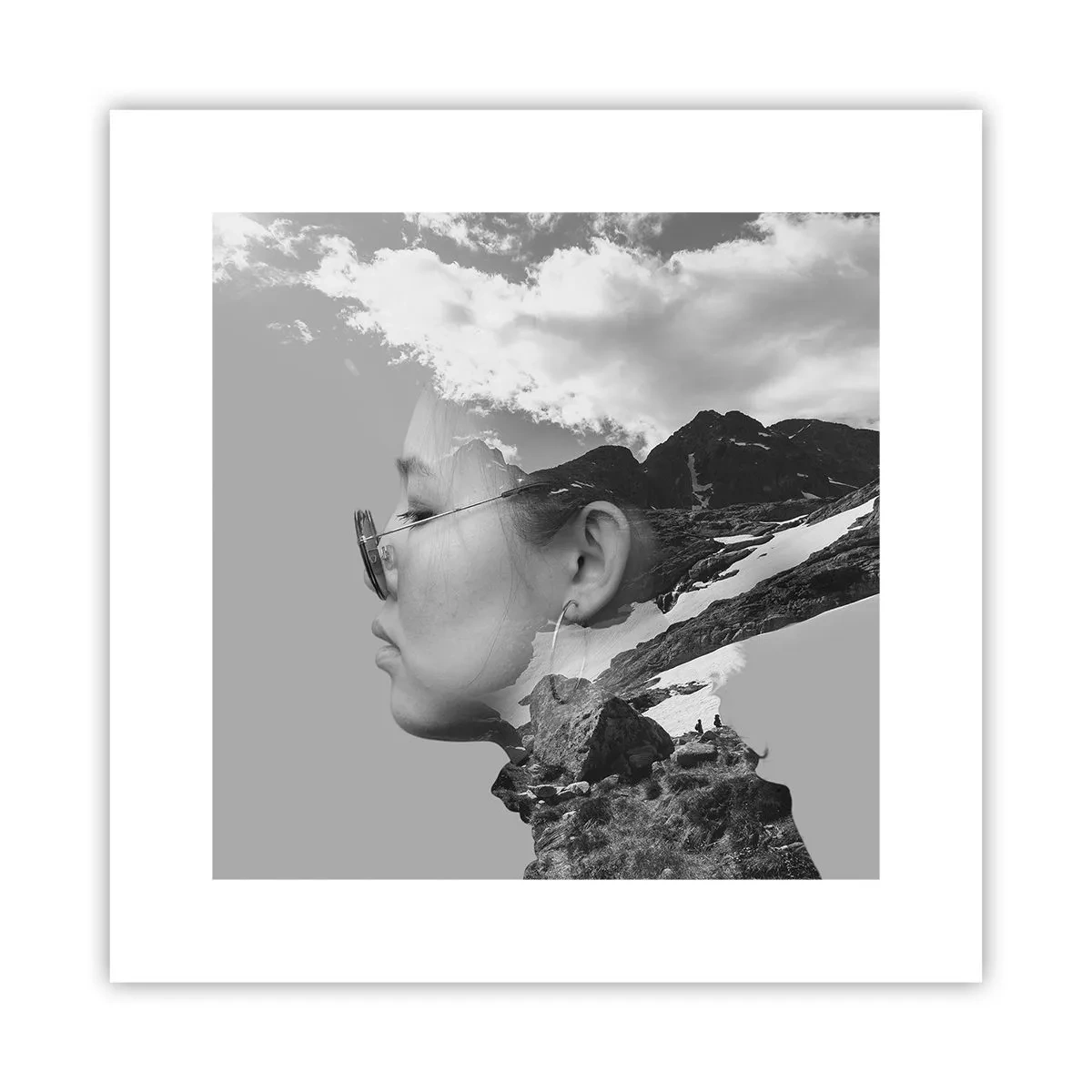 Poster - Top und bewölktes Porträt - 30x30 cm