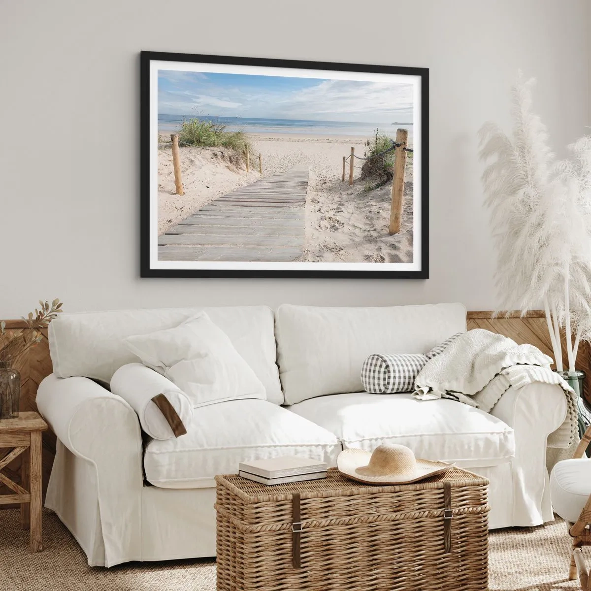 Poster in einem schwarzem Rahmen - Bis zum Horizont - 50x40 cm