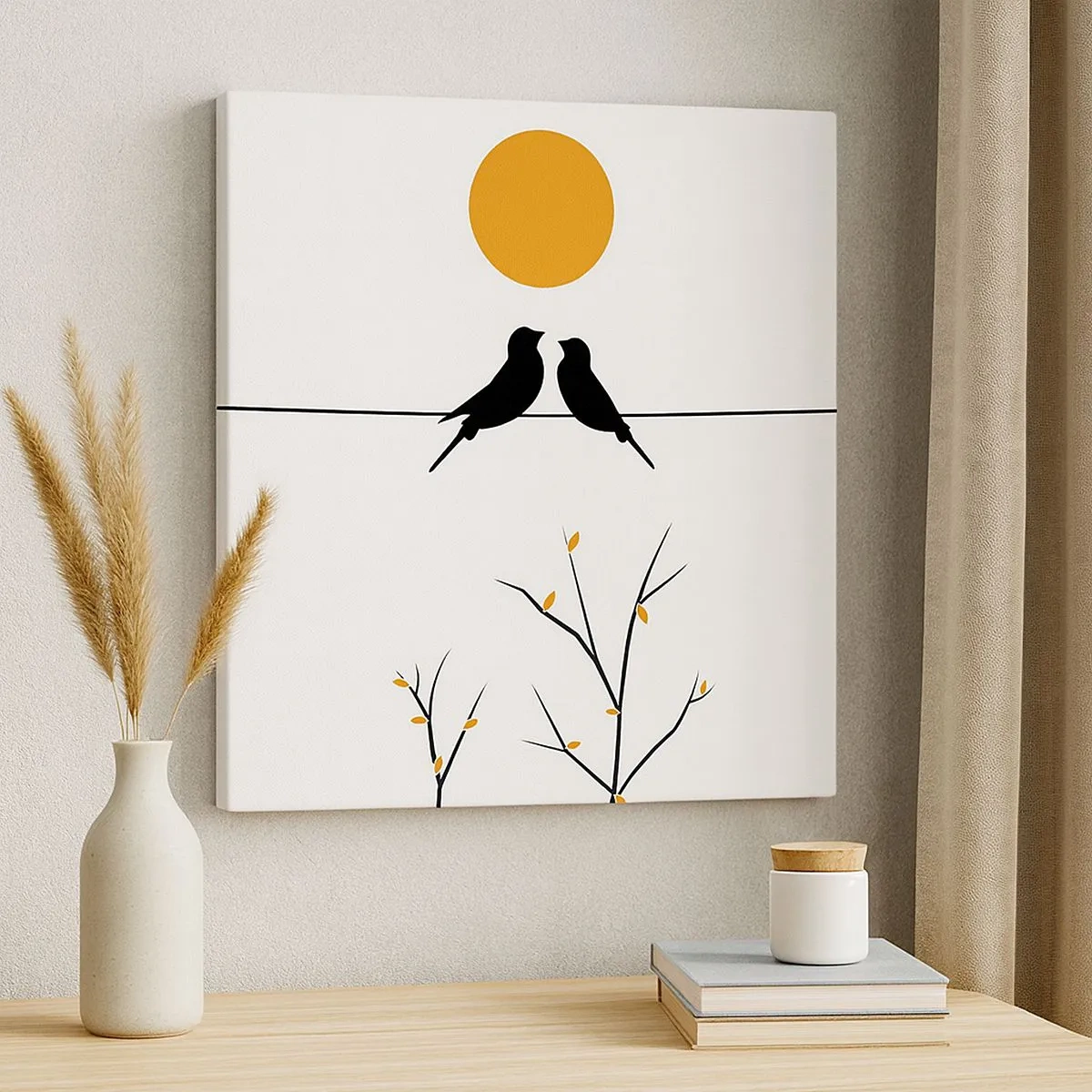 Bild auf Leinwand - Leinwandbild - Abend der Nachtigallen - 30x30 cm