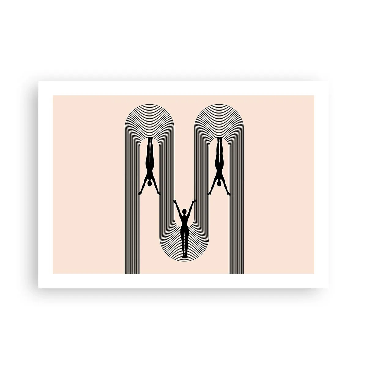 Poster - Verkehrt herum - 70x50 cm