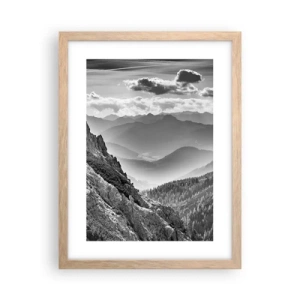 Poster in einem Rahmen aus heller Eiche - Bis zum Horizont - 30x40 cm