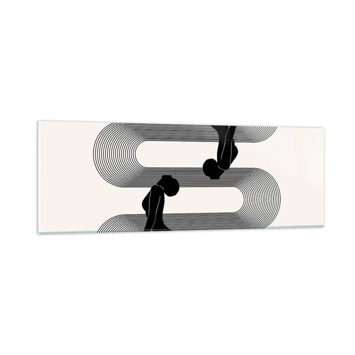 Glasbild - Bild auf glas - Sinnliche Symmetrie - 90x30 cm