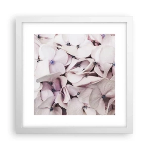 Poster in einem weißen Rahmen - In einer Blumenflut - 30x30 cm