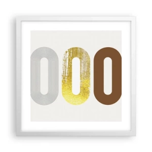 Poster in einem weißen Rahmen - Oooh! - 40x40 cm
