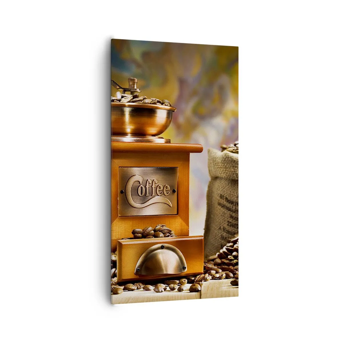 Bild auf Leinwand - Leinwandbild - Das Knirschen der Körner, das Rasseln einer Mühle - 65x120 cm