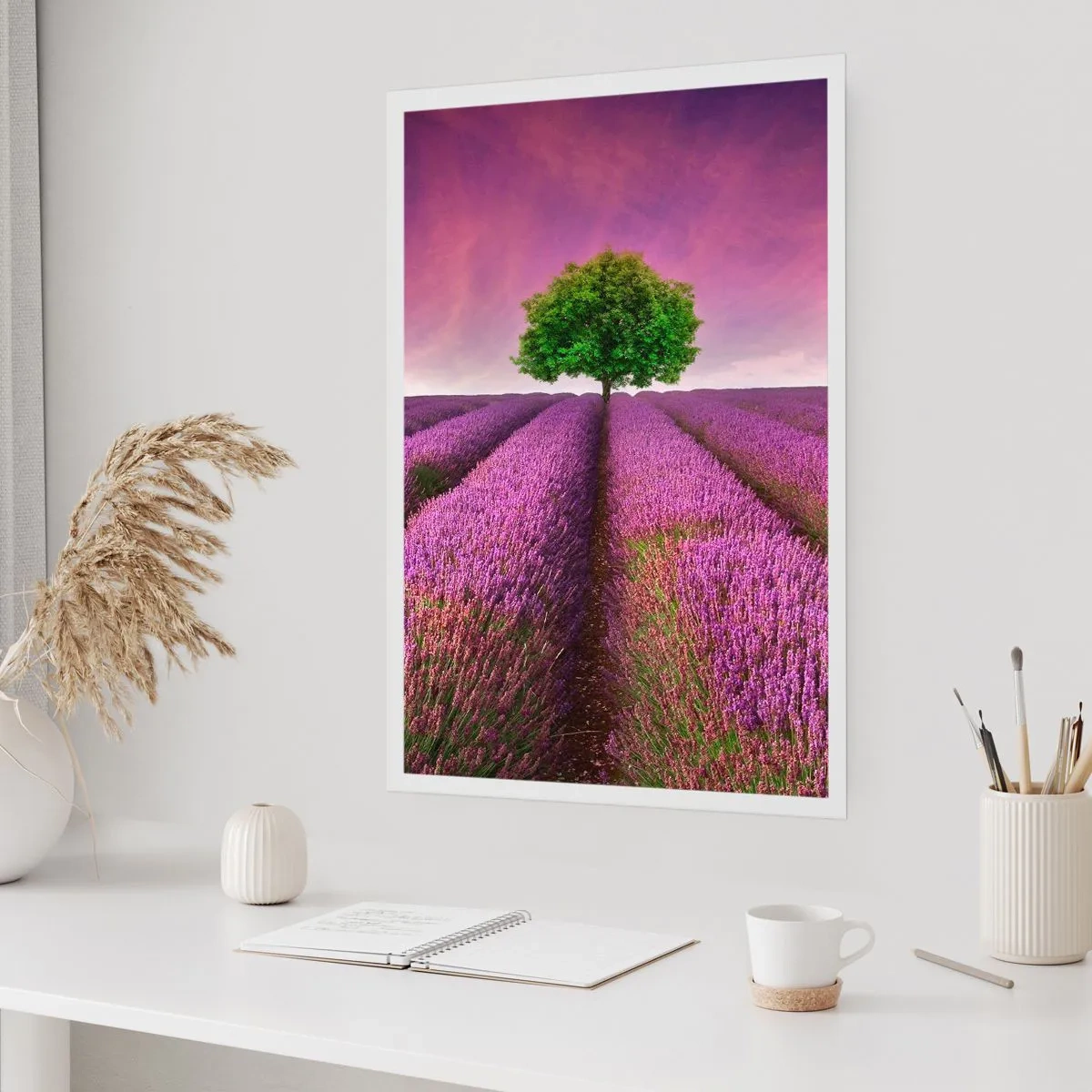 Poster - Auf Lavendelfeldern - 70x100 cm