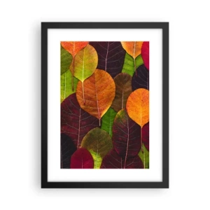 Poster in einem schwarzem Rahmen - Herbstmosaik - 30x40 cm
