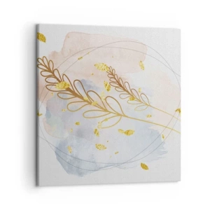 Bild auf Leinwand - Leinwandbild - Goldenr Hauch - 50x50 cm