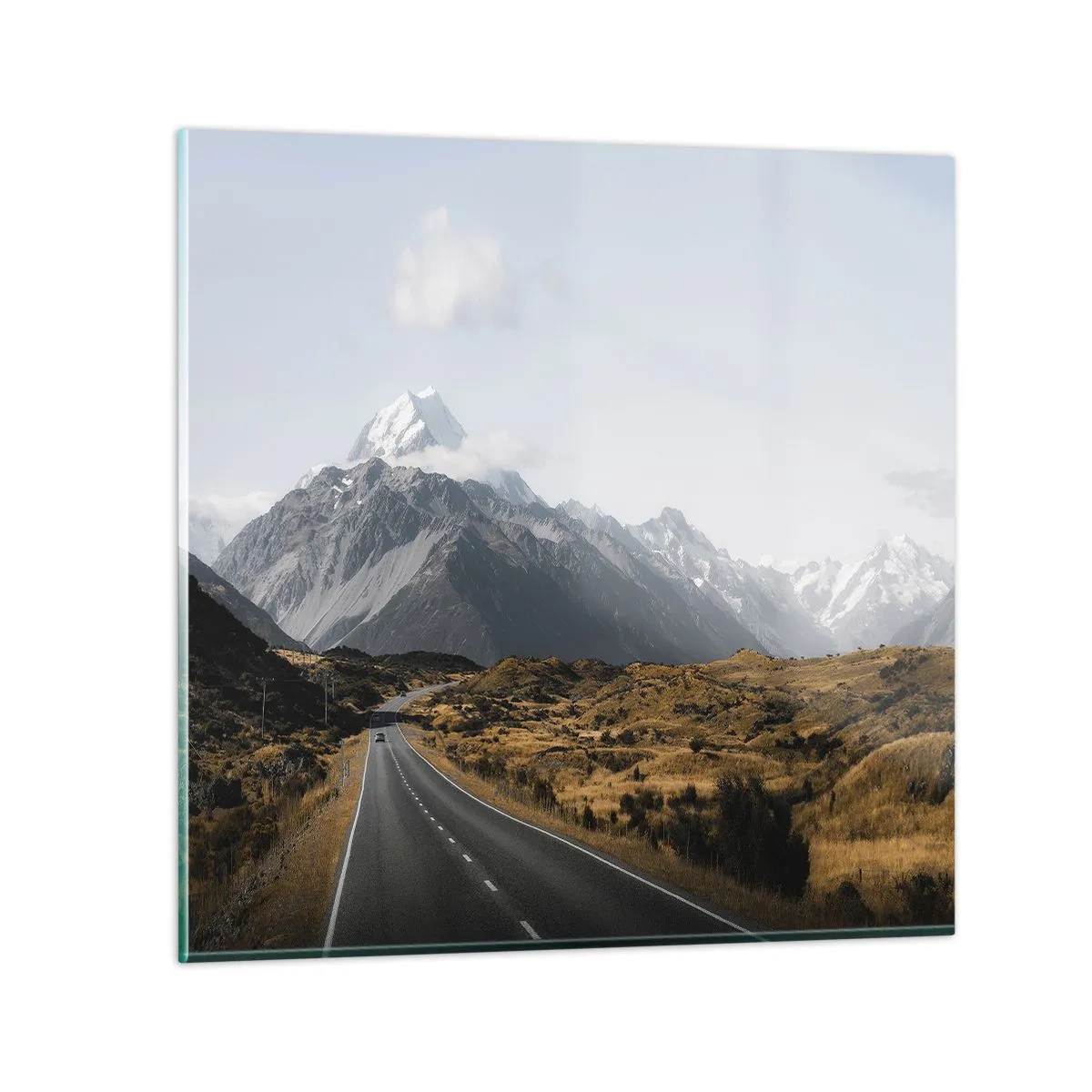 Glasbild - Bild auf glas - Der Weg ins Herz der Berge - 40x40 cm