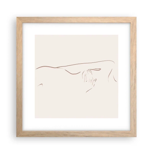Poster in einem Rahmen aus heller Eiche - Die Form des Verlangens - 30x30 cm
