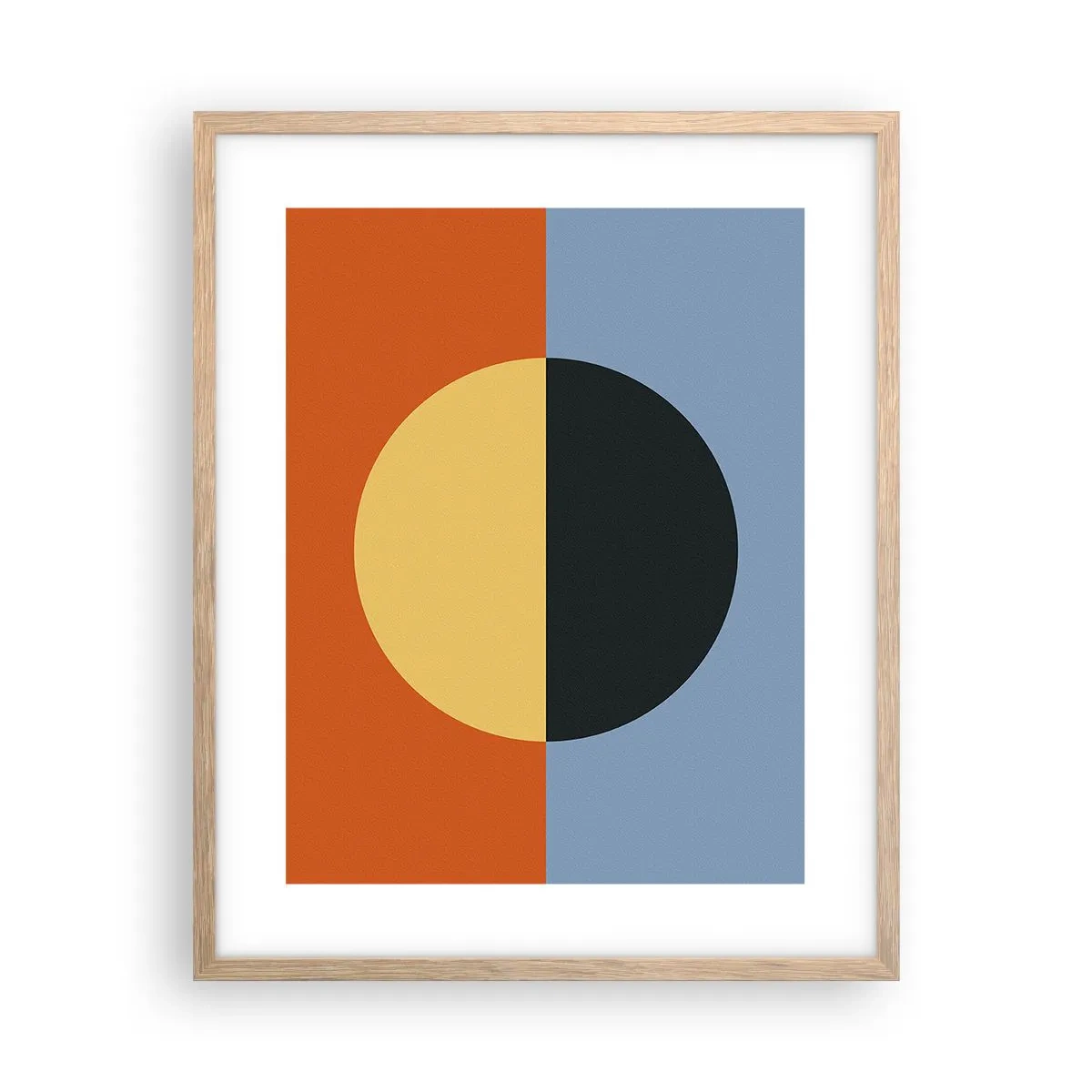 Poster in einem Rahmen aus heller Eiche - Eine Komposition aus Wärme und Kühle - 40x50 cm
