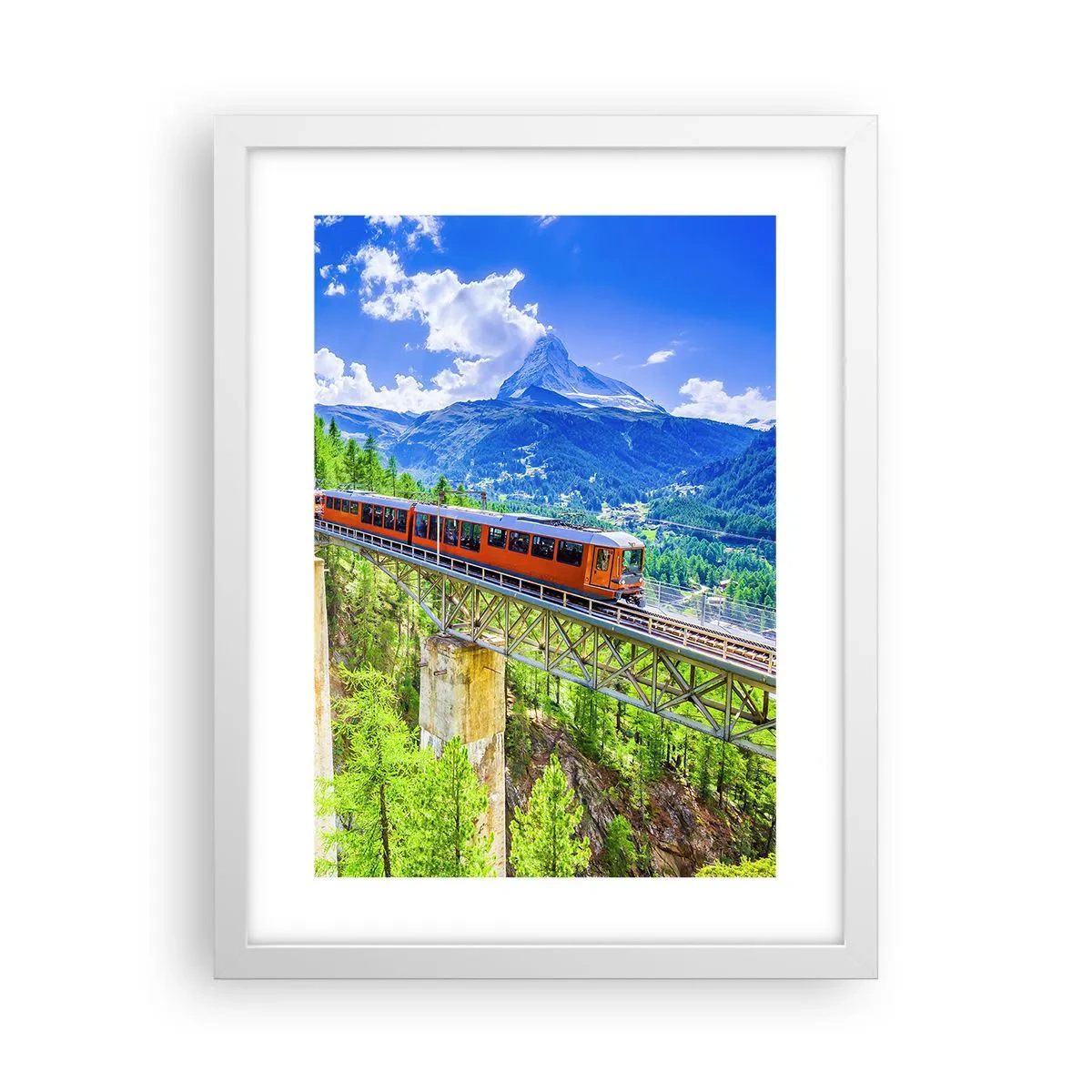 Poster in einem weißen Rahmen - Jetzt sind Alpen dran - 30x40 cm