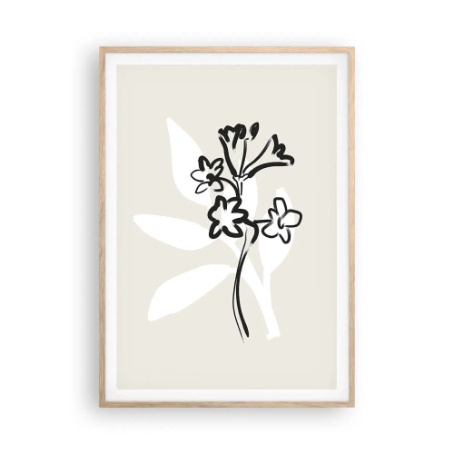 Poster in einem Rahmen aus heller Eiche - Skizze für das Herbarium - 70x100 cm