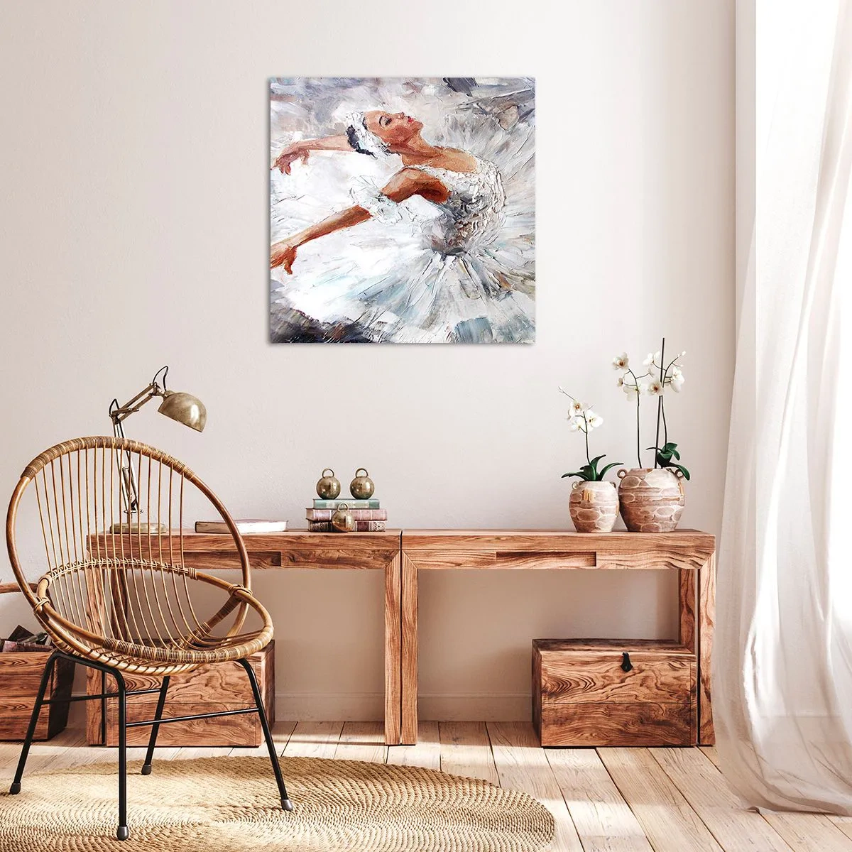 Bild auf Leinwand - Leinwandbild - Zart und leicht wie Tüll - 40x40 cm