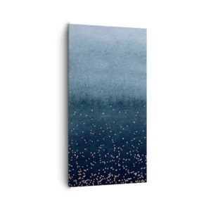 Bild auf Leinwand - Leinwandbild - Komposition - blaue Phasen - 65x120 cm