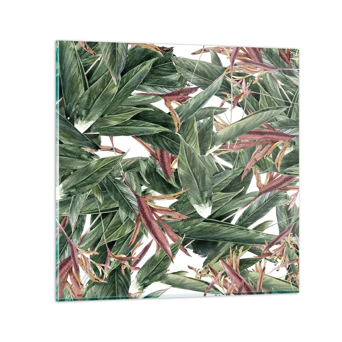 Glasbild - Bild auf glas - Smaragd-lila Dickicht - 30x30 cm