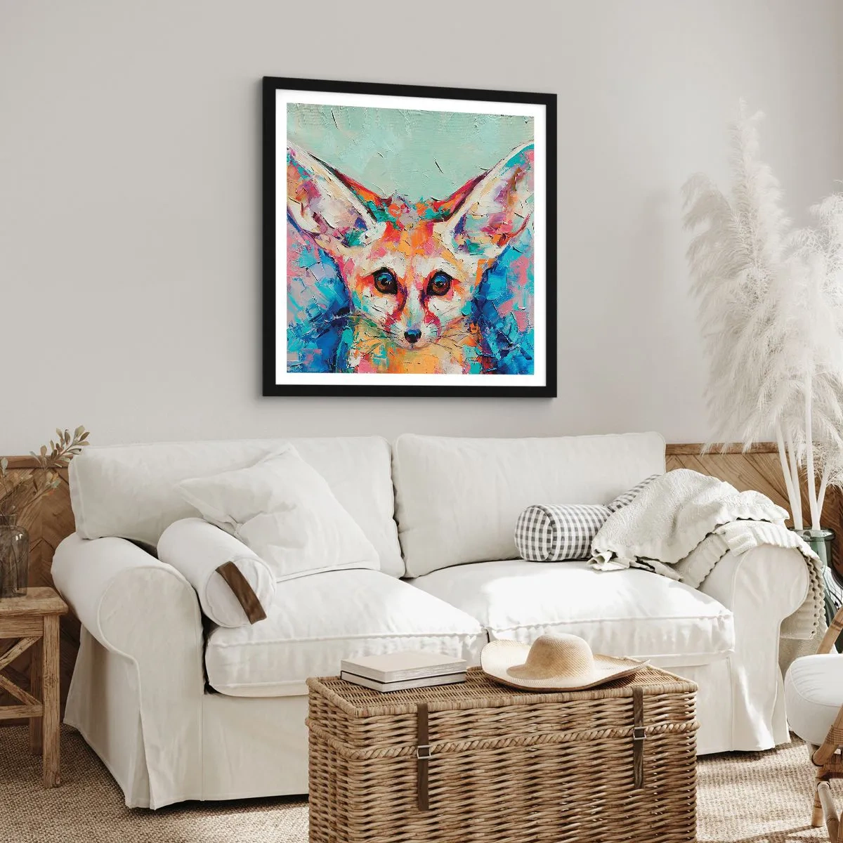 Poster in einem schwarzem Rahmen - Bist du bereit für mich? - 60x60 cm