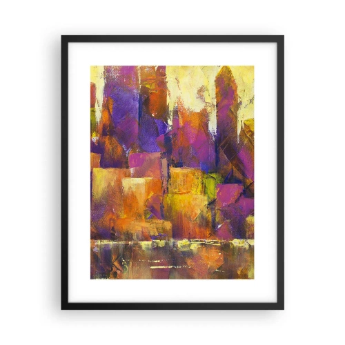 Poster in einem schwarzem Rahmen - Metropolitische Komposition - 40x50 cm