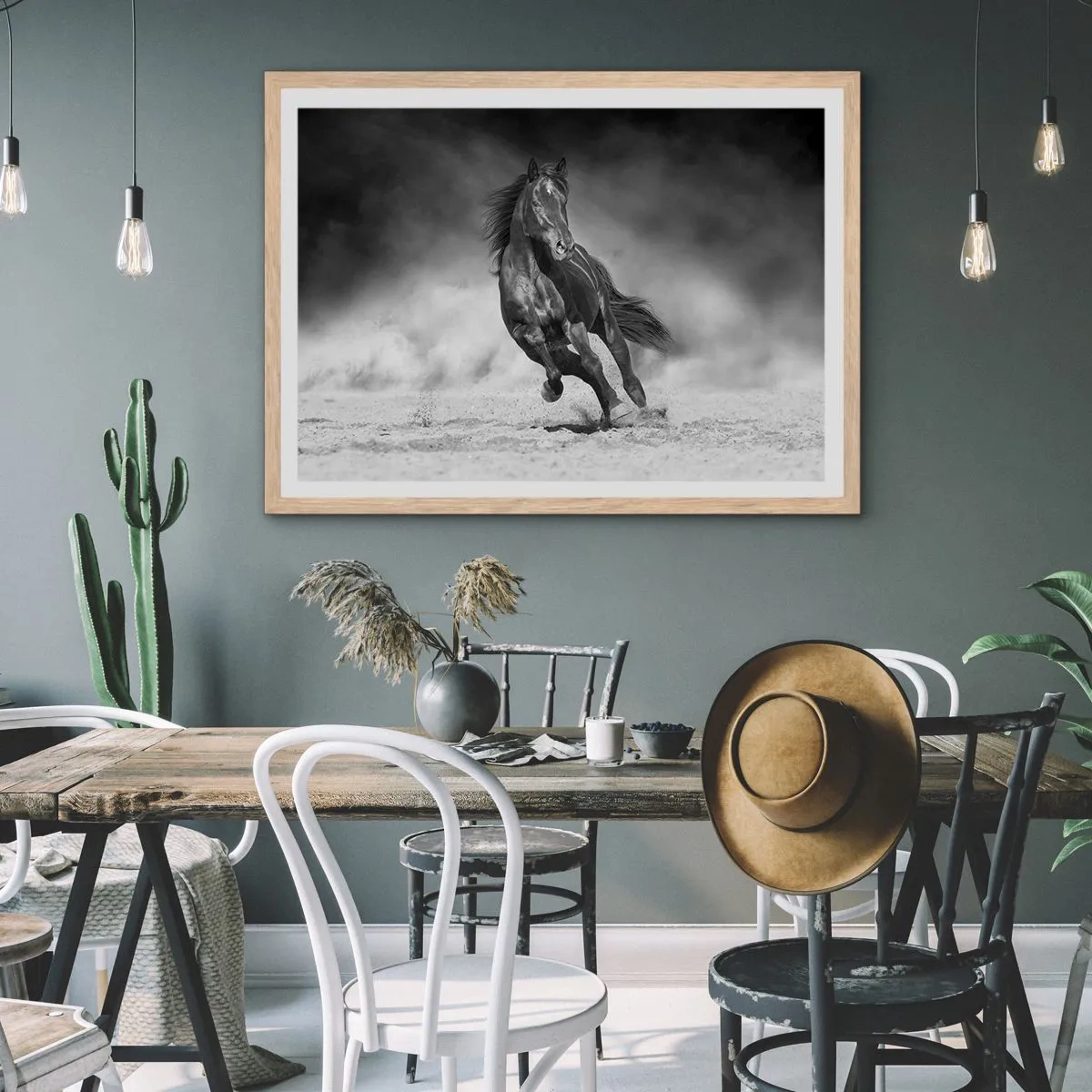 Poster in einem Rahmen aus heller Eiche - Würdig des Emirs selbst - 50x40 cm