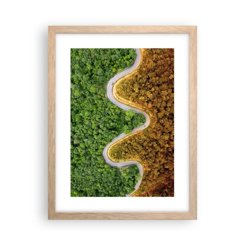 Poster in einem Rahmen aus heller Eiche - Grenzen und Durchbrüche - 30x40 cm