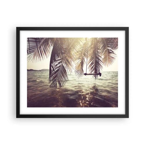 Poster in einem schwarzem Rahmen - Sie können nach Belieben in den Wolken schwingen - 50x40 cm