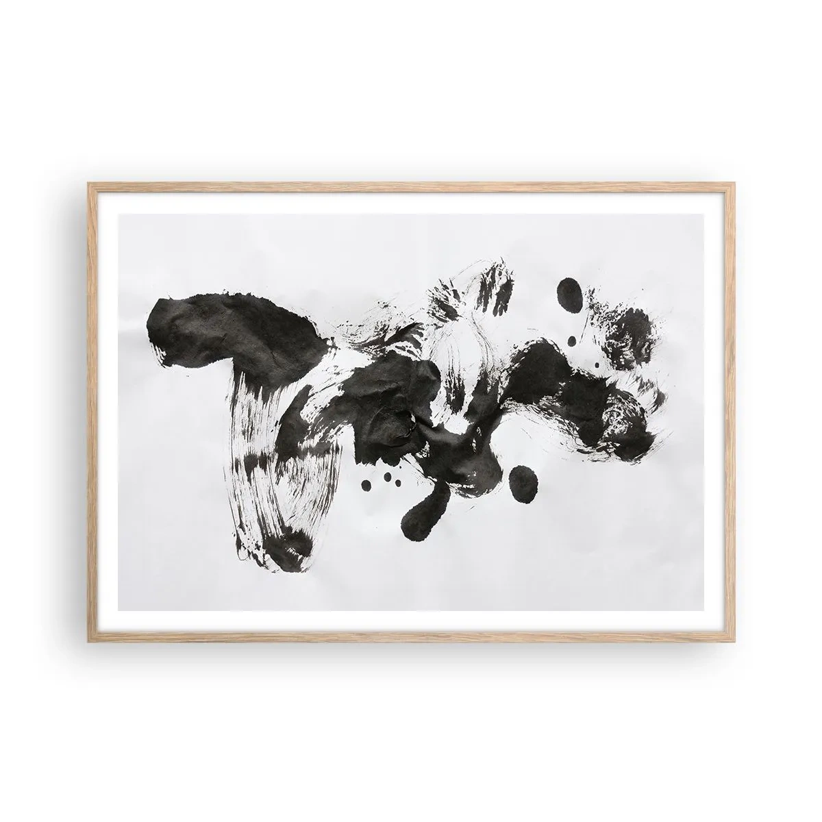 Poster in einem Rahmen aus heller Eiche - Obwohl das Wahnsinn ist, steckt darin eine Methode? - 100x70 cm