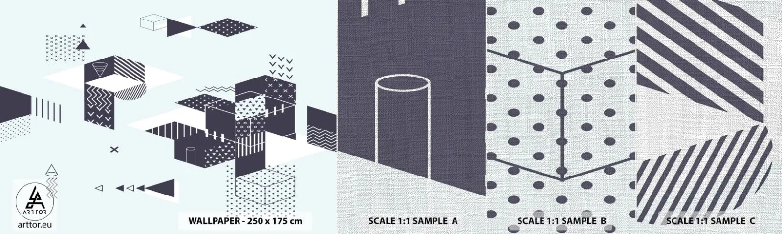 Fototapeten Muster Premium Canvas - In der Seele eines Mathematikers - Abstraktion, Stück, Modernes Muster - 100x30 cm