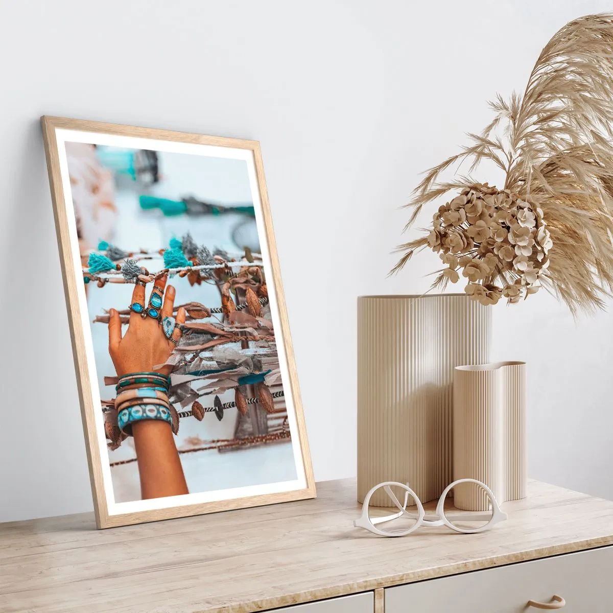 Poster in einem Rahmen aus heller Eiche - Lokale Schätze - 40x50 cm