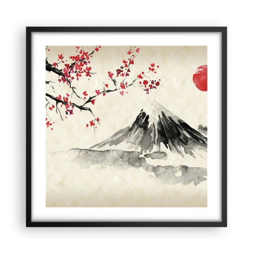 Poster in einem schwarzem Rahmen - Liebe Japan - 50x50 cm