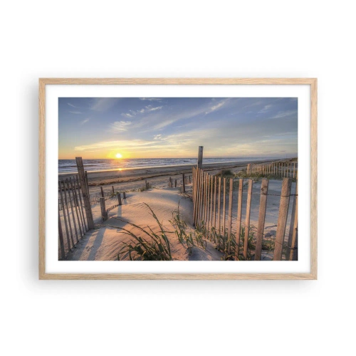 Poster in einem Rahmen aus heller Eiche - Schein und Schatten des Windes - 70x50 cm