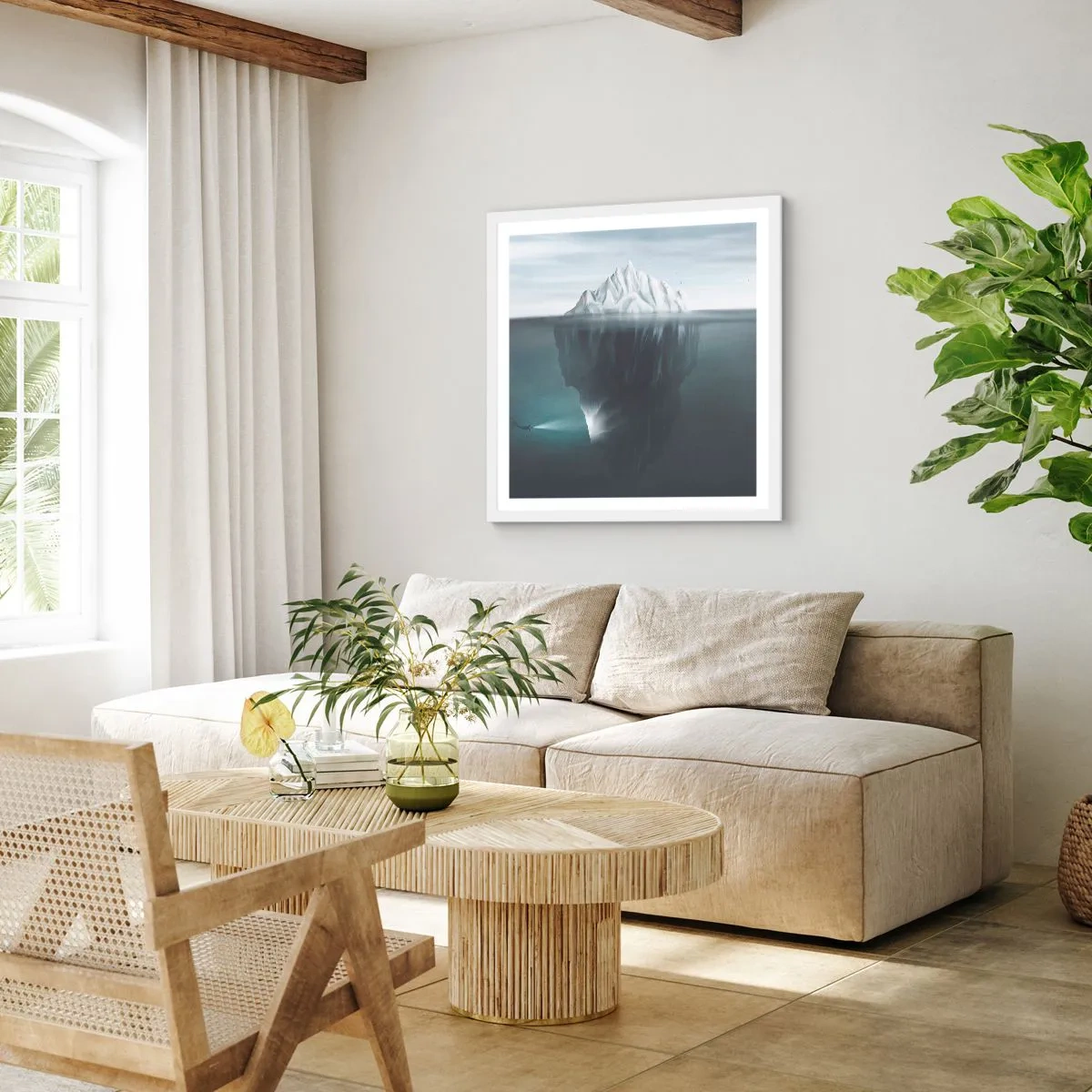 Poster in einem weißen Rahmen - Unterwassergeheimnis - 30x30 cm