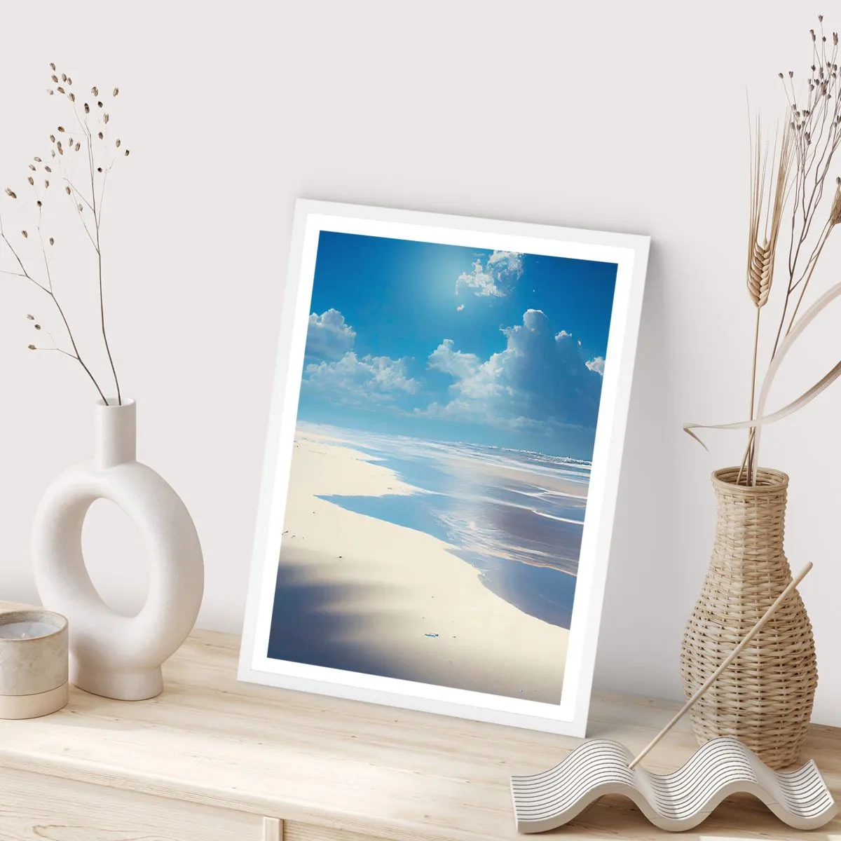 Poster in einem weißen Rahmen - Paradiesischer Urlaub - 40x50 cm
