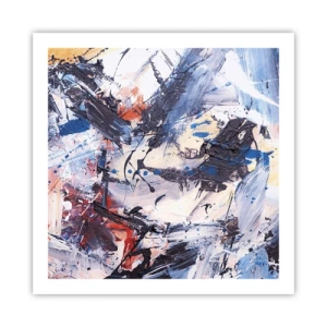 Poster - Verrückter Tanz der Abstraktion - 60x60 cm