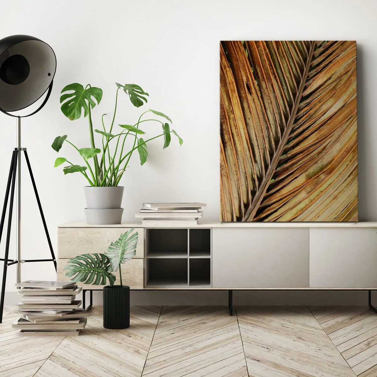 Bild auf Leinwand - Leinwandbild - Kokosnuss-Gold - 55x100 cm