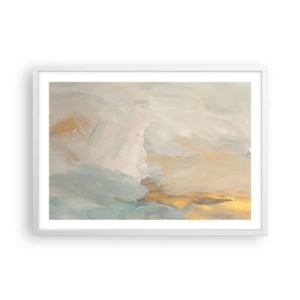 Poster in einem weißen Rahmen - Abstraktion – das Land der Sanftheit - 70x50 cm