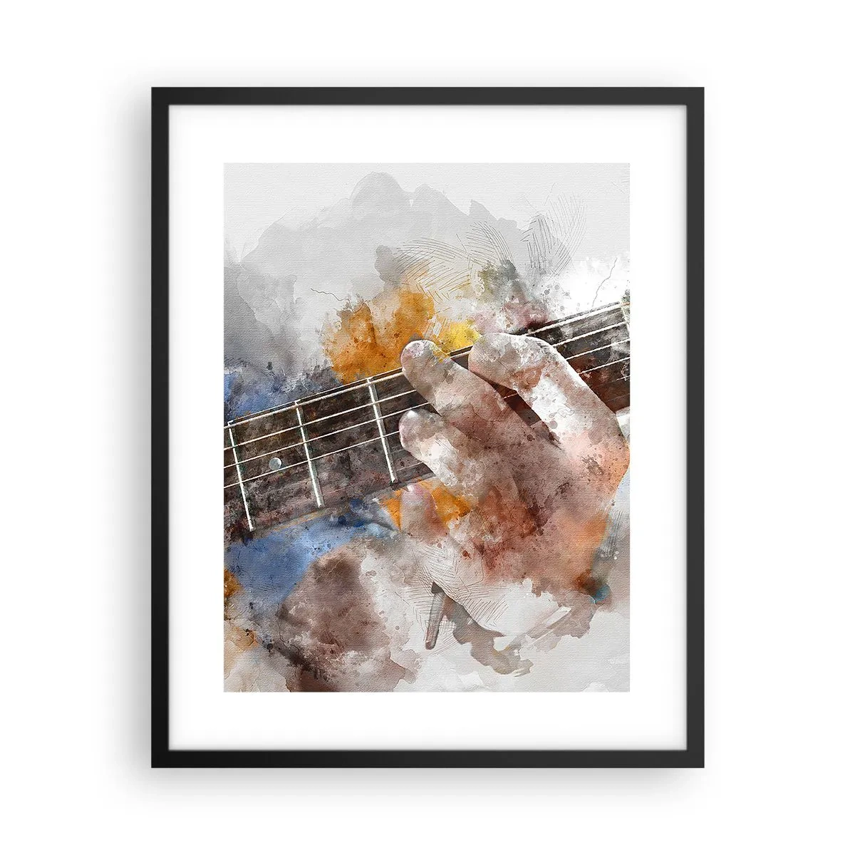 Poster in einem schwarzem Rahmen - Poesie zwischen den Saiten - 40x50 cm