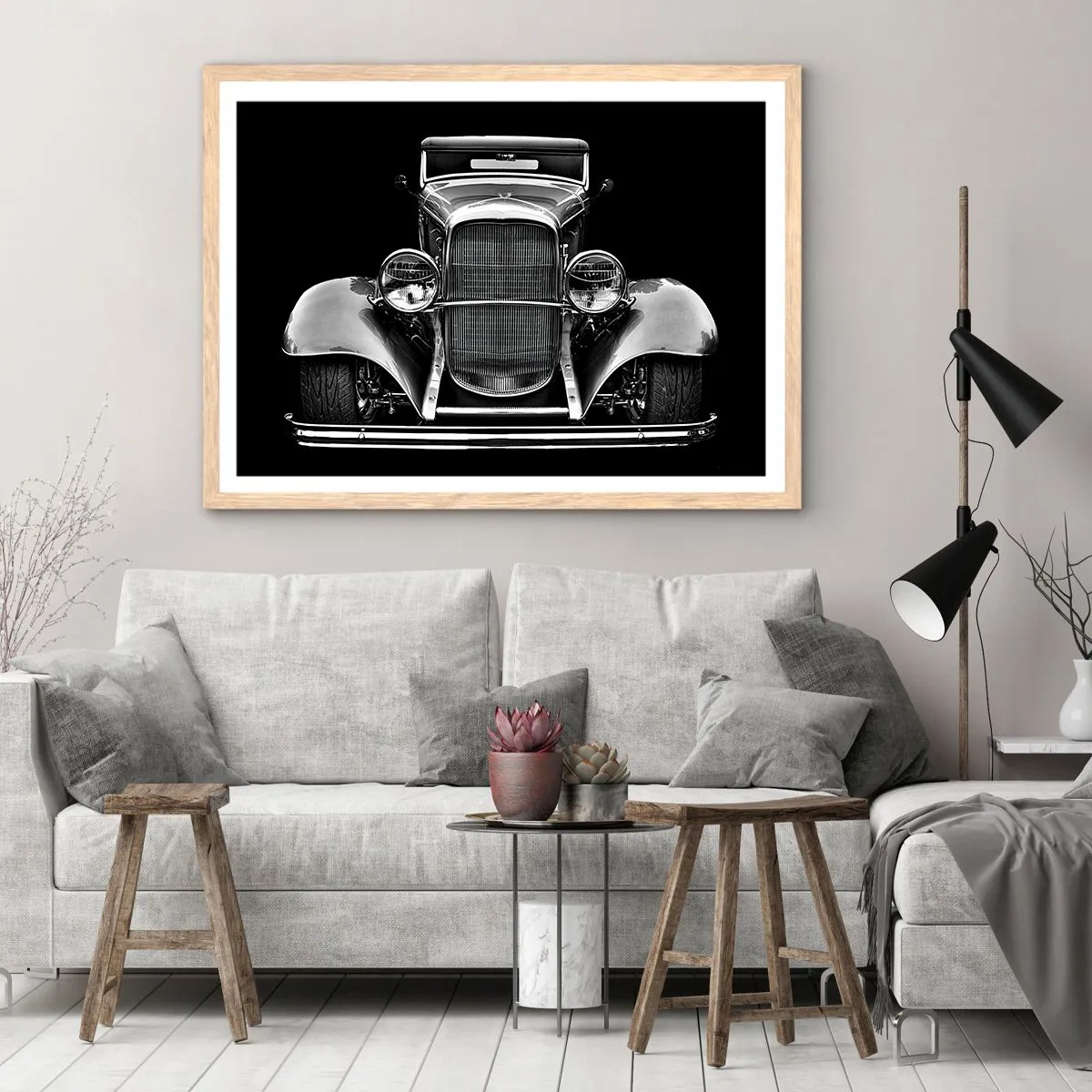 Poster in einem Rahmen aus heller Eiche - Wahrer Gentleman - 91x61 cm