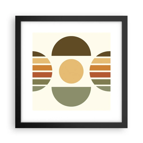 Poster in einem schwarzem Rahmen - In Erdtönen - 30x30 cm