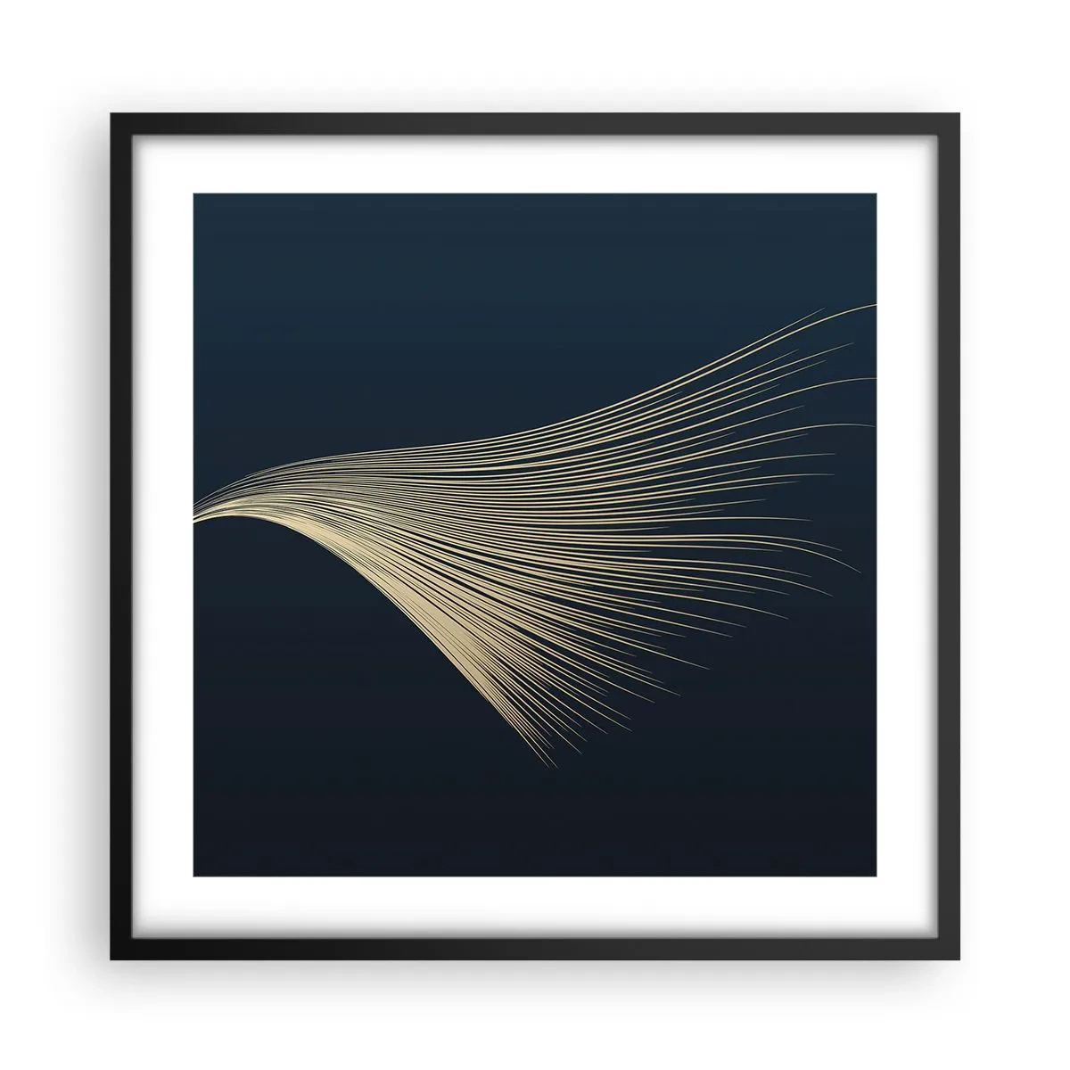 Poster in einem schwarzem Rahmen - Wie das Haar eines Engels - 50x50 cm