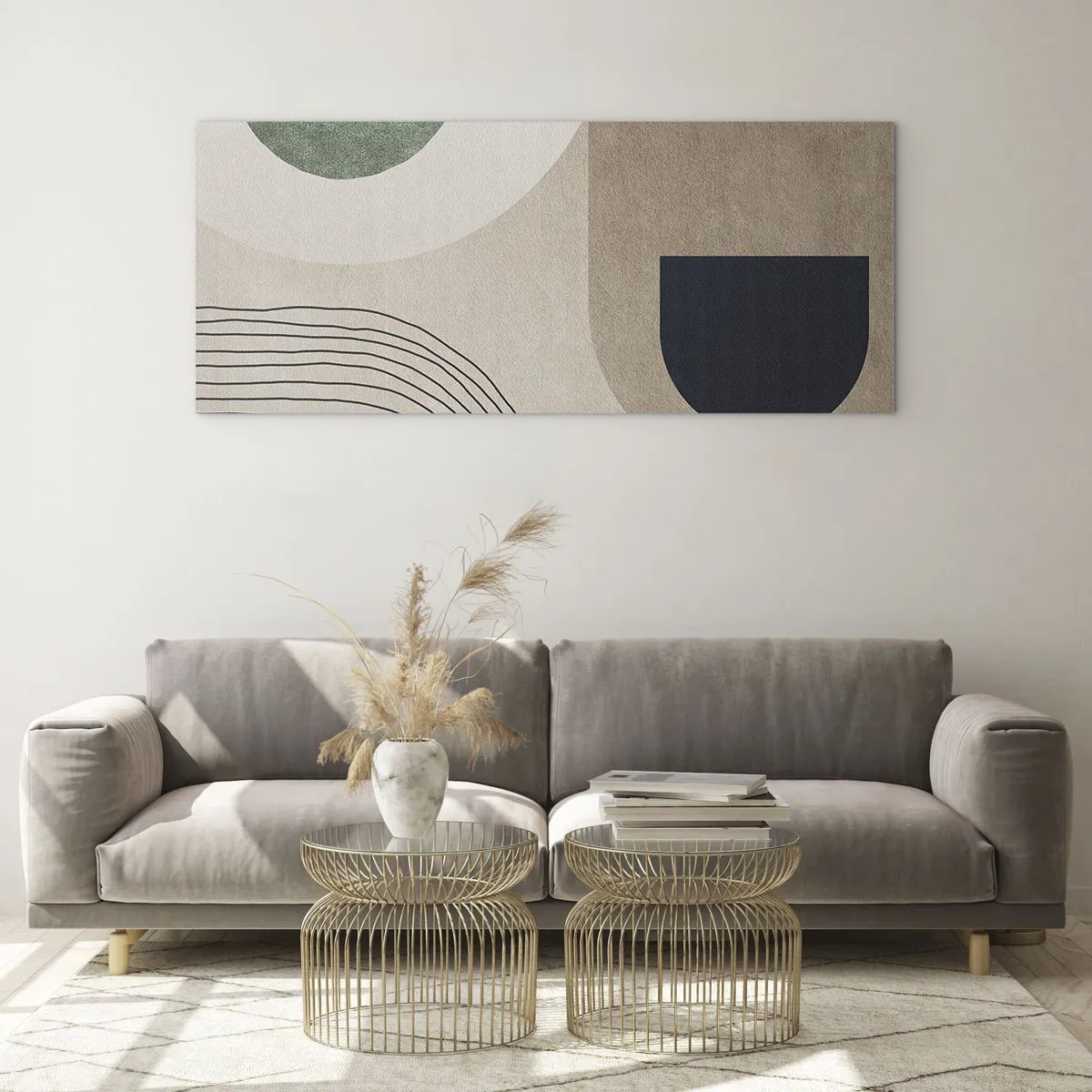 Glasbild - Bild auf glas - Sanftheit des Ovals - 90x30 cm