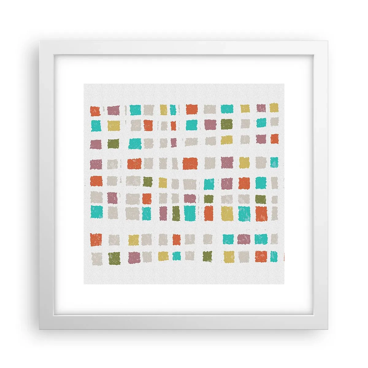 Poster in einem weißen Rahmen - Unbekanntes Spiel - 30x30 cm