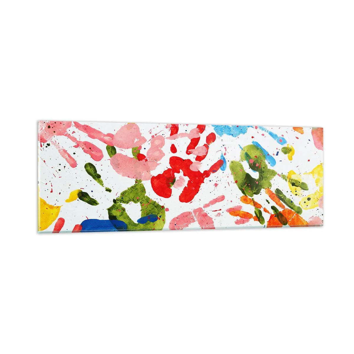 Glasbild - Bild auf glas - Folgen Sie den Spuren - 90x30 cm