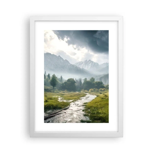 Poster in einem weißen Rahmen - Hin und zurück - 30x40 cm