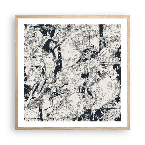 Poster in einem Rahmen aus heller Eiche - Durchdringung der Gegensätze - 60x60 cm