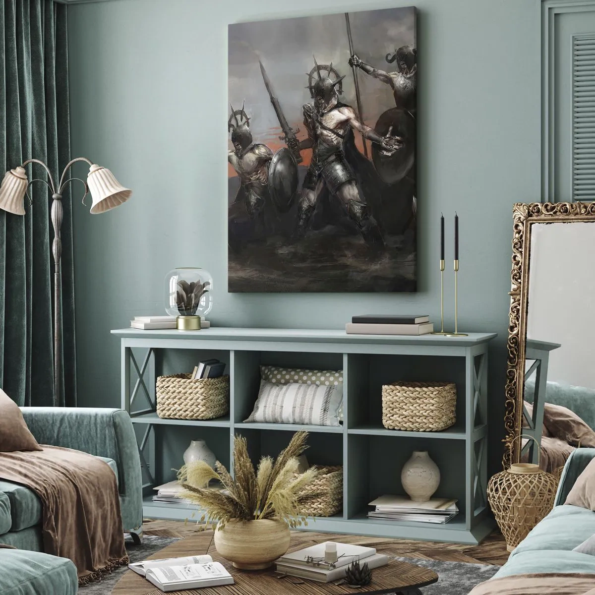 Bild auf Leinwand - Leinwandbild - Mit oder auf einem Schild - 65x120 cm