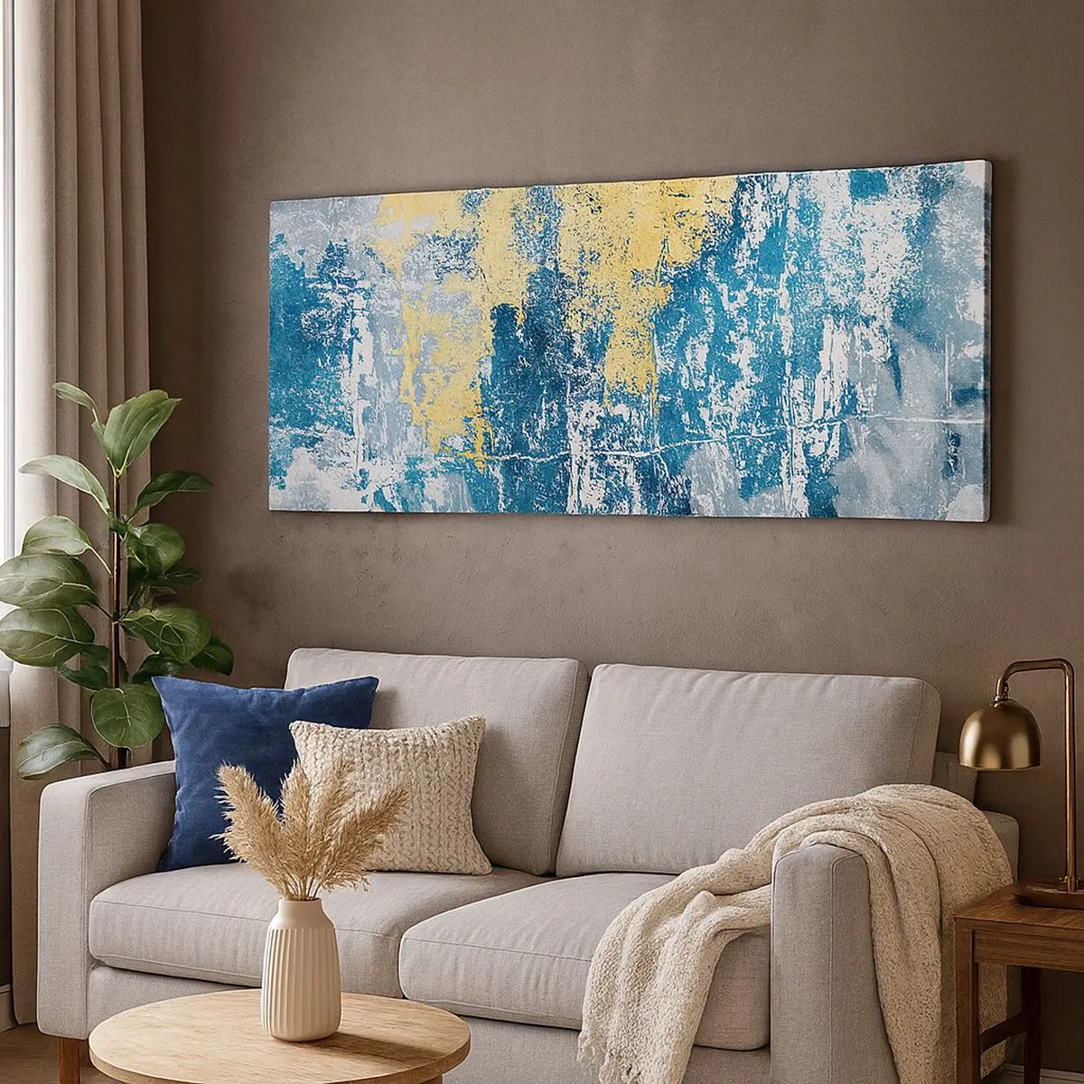 Bild auf Leinwand - Leinwandbild - Abstraktion voller Wetter - 100x40 cm