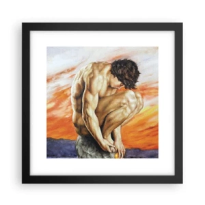 Poster in einem schwarzem Rahmen - In sich versunken - 30x30 cm